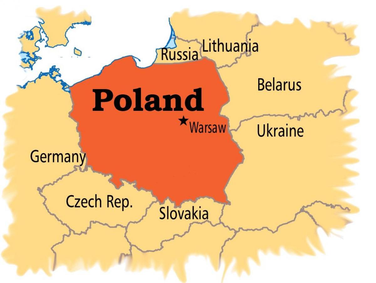 पोलैंड की राजधानी का नक्शा