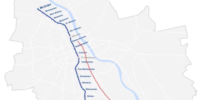 नक्शे के वारसॉ में रॉयल मार्ग 